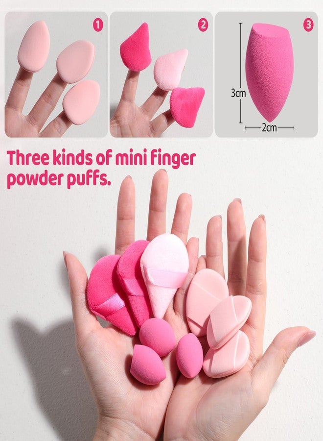 JPNK 20PCS Makeup Sponges Set with Powder Puff Brush for Liquid, Cream, and Powder And Small Mini Figure Makeup Sponge - Image 4